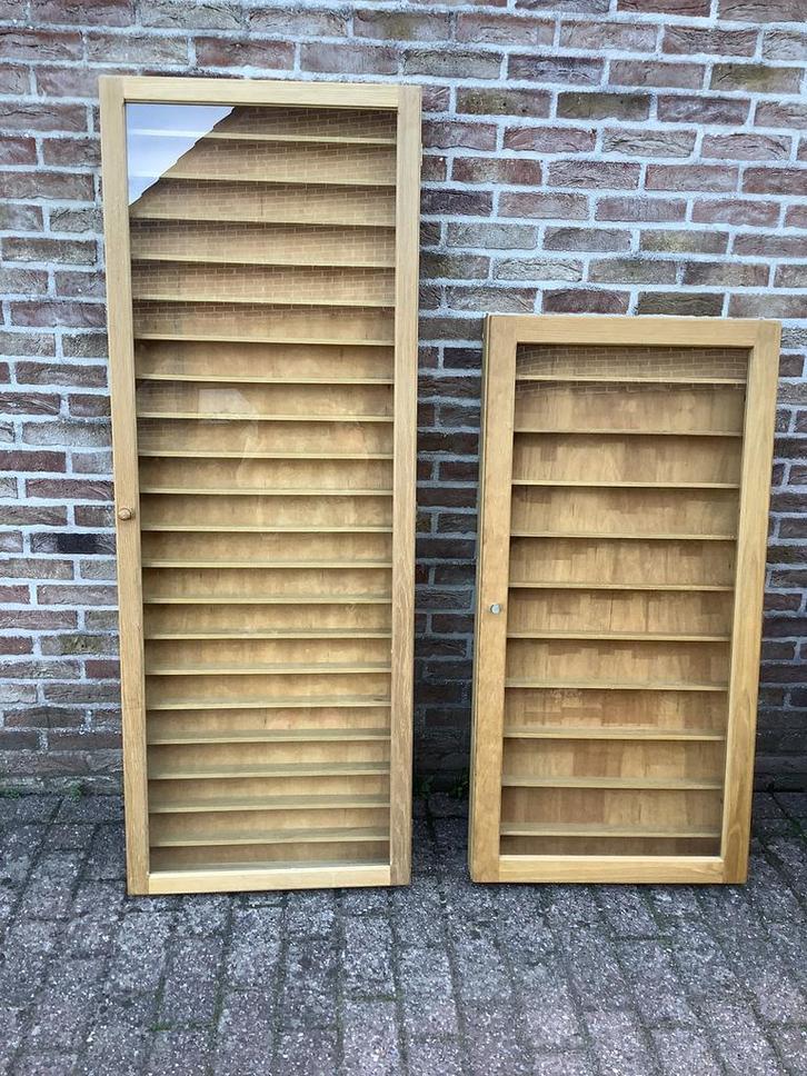 Dunne Vitrinekasten voor schaalmodellen, miniaturen,…, Verzamelen, Overige Verzamelen, Gebruikt, Ophalen