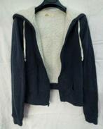 Hollister hoodie L jeansblauw-grijs met kap en rits, Gedragen, Blauw, Maat 42/44 (L), Hollister