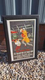 Antieke NS Reclame Poster, ontwerp is van Joop Geesink😍, Ophalen, Gebruikt, Trein, Overige typen