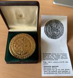 Gulden vlies medaille in verguld brons ijzerbedevaart, Postzegels en Munten, Ophalen of Verzenden, Brons