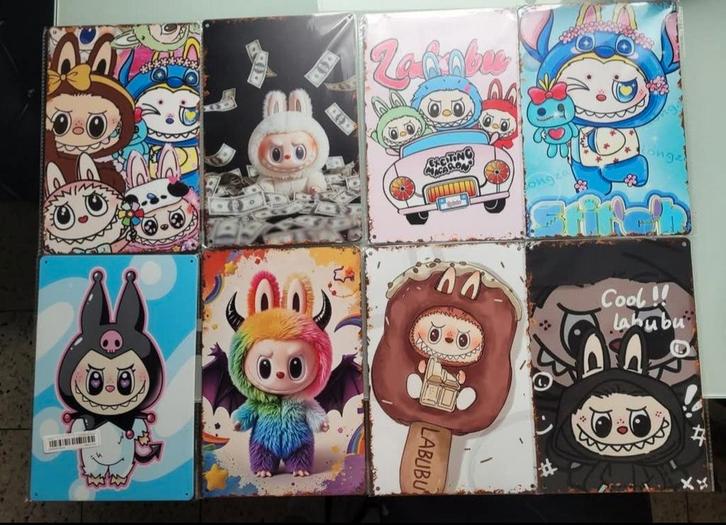 Différentes plaques en tôle sur Labubu, Verzamelen, Complete verzamelingen en Collecties, Ophalen of Verzenden