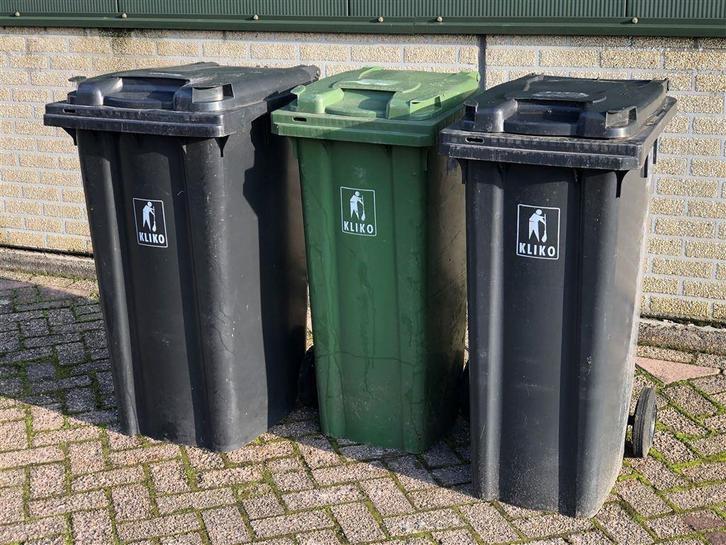0368. Kliko / container / 140, 180 en 240 liter, Huis en Inrichting, Woonaccessoires | Prullenbakken, Gebruikt, Kunststof, Ophalen