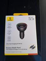 Baseus 152.5W USB-C-sigarettenaansteker, 3-poorts RGB-oplade, Auto diversen, Carkits, Ophalen of Verzenden, Nieuw