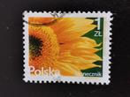 Polen 2015 - bloemen - zonnebloem, Ophalen of Verzenden, Polen, Gestempeld