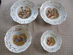 4 oude porseleinen borden, Ophalen of Verzenden