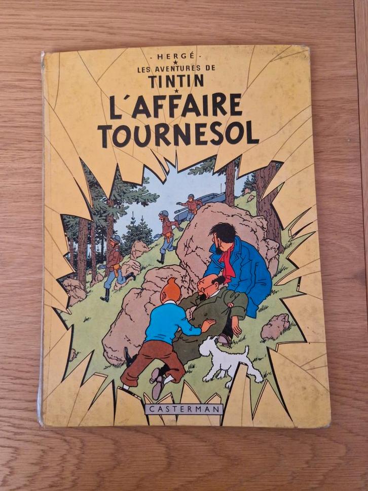 Les Aventures de TINTIN - L' Affaire Tournesol - 1956, Boeken, Stripverhalen, Gelezen, Eén stripboek, Ophalen of Verzenden