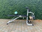 Fitnessbank + fitnessbal + 2 fitnessmatten, Sport en Fitness, Fitnessmaterialen, Ophalen, Gebruikt, Fitnessbank