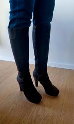 Hoge laarzen donkerbruin daim – maat 37 – Italië, Kleding | Dames, Hoge laarzen, Bruin, Ophalen of Verzenden, Zo goed als nieuw