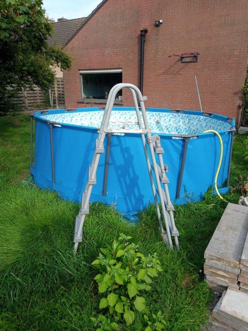 Bestway Steel Pro MAX Zwembad 366cm + ALLES – €100, Tuin en Terras, Zwembaden, Zo goed als nieuw, Opzetzwembad, 80 tot 120 cm