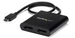 StarTechcom Hub Splitter USB-C vers 2x DisplayPort, Ophalen of Verzenden, Zo goed als nieuw, Minder dan 2 meter, Overige kabels