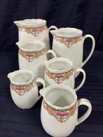 6 vintage melkkannen Victoria China, Antiek en Kunst, Antiek | Servies compleet, Ophalen