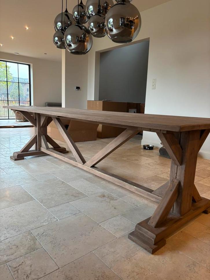 Steigerhouten tafel, Huis en Inrichting, Tafels | Eettafels, Zo goed als nieuw, Ophalen