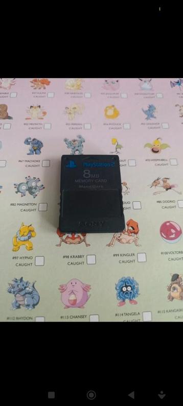 PlayStation 2 ps2 geheugenkaart zwart beschikbaar voor biedingen