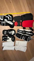 Kind thai kick boks handschoen scheenbeschermers taikwondo, Sport en Fitness, Vechtsporten en Zelfverdediging, Maat M, Ophalen