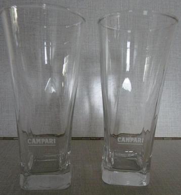 2 vintage Campari longdrinkglazen - OPRUIM beschikbaar voor biedingen