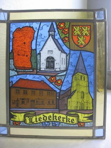 Vintage - Glasraam van de gemeente " Liedekerke ".