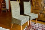 Rotan stoelen, Huis en Inrichting, Stoelen, Ophalen, Gebruikt, Twee, Bruin