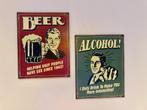 2 x "Beer" metalen bord mancave, Ophalen of Verzenden, Zo goed als nieuw, Reclamebord