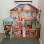 Groot houten poppenhuis met meubeltjes, Ophalen, Zo goed als nieuw, Poppenhuis