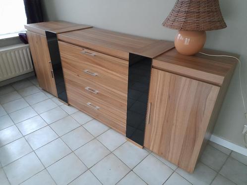 Cabinet met zwarte emaille -  cabinet avec émail noir, Huis en Inrichting, Kasten | Dressoirs, Zo goed als nieuw, 200 cm of meer