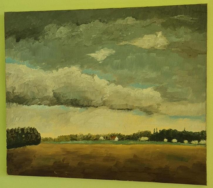 Peinture a l'huile de l'artiste Corison, Doe-het-zelf en Bouw, Schildersmaterialen, Ophalen of Verzenden