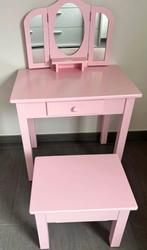 opmaaktafel kinderkamer met spiegels en krukje roze, Kinderen en Baby's, Ophalen, Gebruikt