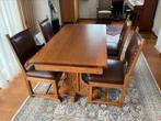Antieke eiken tafel met 4 stoelen, Ophalen