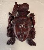 Balinees houten masker 32x25cm, Antiek en Kunst, Ophalen