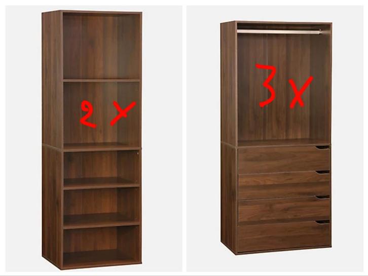 Volledige Dressing 5x  sweeek modulo (ongeopend), Huis en Inrichting, Kasten | Kleerkasten, Nieuw, Ophalen