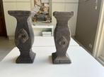 2 decoratieve kandelaars in aardewerk, Ophalen, Overige materialen, Zo goed als nieuw, Kandelaar