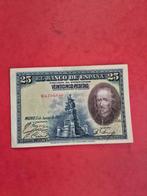 25 Pesetas 1928 Spanje, Postzegels en Munten, Bankbiljetten | Europa | Niet-Eurobiljetten, Ophalen of Verzenden, Overige landen