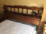 Houten bedstaander voor twijfelaar - KOOPJE!, Huis en Inrichting, Slaapkamer | Bedden, Ophalen, Gebruikt, Bruin, Vintage