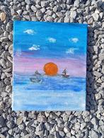 Kunst zonsondergang schilderij, Antiek en Kunst, Ophalen of Verzenden