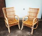 2 chaises en bambou des années 1950, bambou épais, Antiquités & Art, Enlèvement ou Envoi