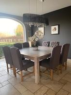 Tafel en/of stoelen, Huis en Inrichting, Tafels | Eettafels, Ophalen, Gebruikt, Rustiek, 150 tot 200 cm