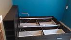 BRIMNES bed 160x200 zwart, Maison & Meubles, Chambre à coucher | Lits, Neuf, Enlèvement, Bois, 160 cm