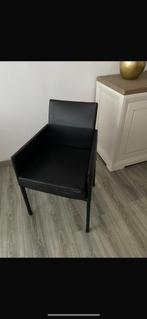 Eetkamer stoelen (6 stuks), Huis en Inrichting, Stoelen, Ophalen, Zwart, Leer, Zo goed als nieuw
