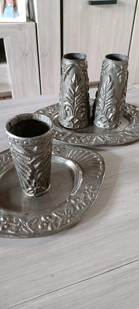 Antieke kerkelijke ampullen ( met naam ), Antiek en Kunst, Antiek | Tin, Ophalen