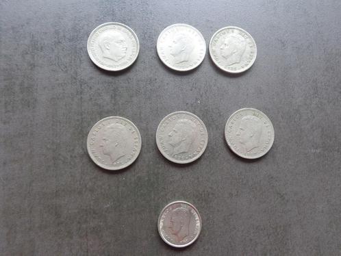 Lot 7 anciennes pièces de monnaie d'Esoagne, Timbres & Monnaies, Monnaies | Europe | Monnaies non-euro, Enlèvement