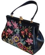 vintage geborduurde handtas, Gebruikt, Ophalen of Verzenden, Be, Handtas