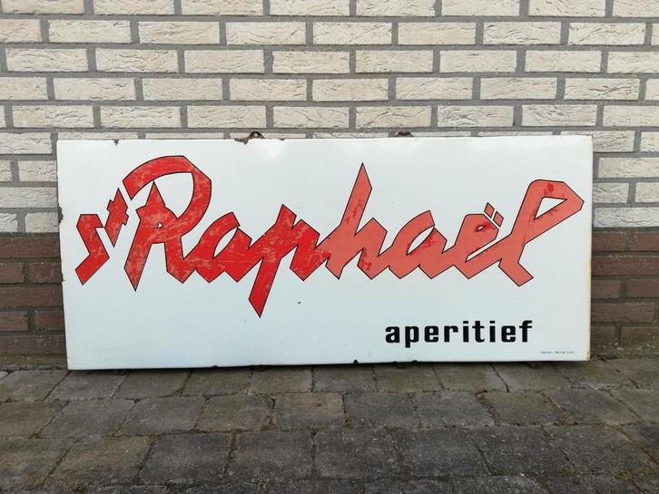 Emaille bord St Raphaël 1963, Verzamelen, Merken en Reclamevoorwerpen, Zo goed als nieuw, Ophalen