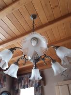 2 tinnen luchters, Huis en Inrichting, Lampen | Kroonluchters, Ophalen, Zo goed als nieuw