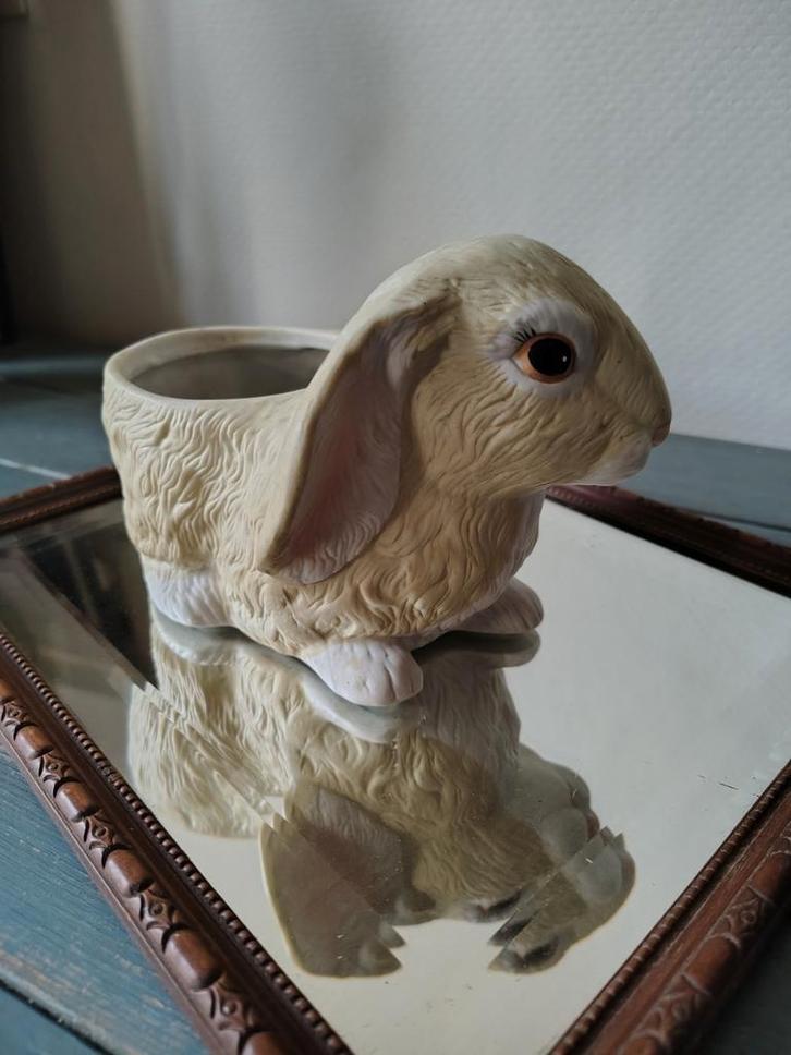 Leuk konijn bloempotje, Tuin en Terras, Bloempotten, Zo goed als nieuw, Ophalen of Verzenden