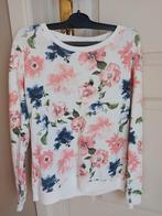 Witte trui met roze en blauwe bloemen, Kleding | Dames, Truien en Vesten, Ophalen of Verzenden