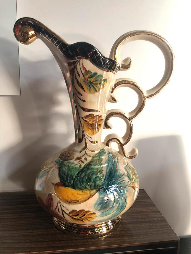 Art Deco vaas België Hubert Bequet Quaregnon 1960, Antiek en Kunst, Antiek | Keramiek en Aardewerk, Ophalen
