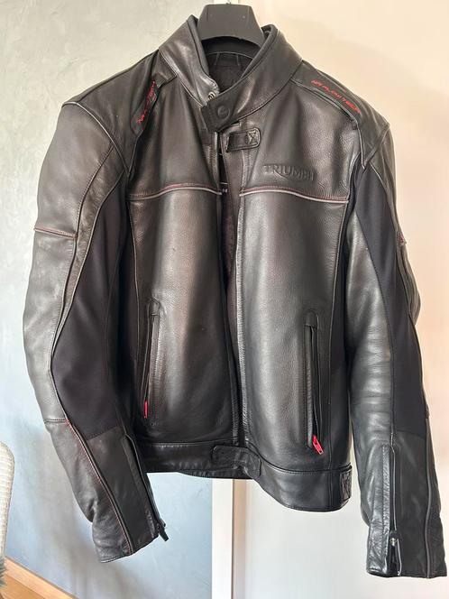 Triumph leren motorpak - jas + broek M, Motoren, Kleding | Motorkleding, Overall, Heren, Tweedehands, Ophalen