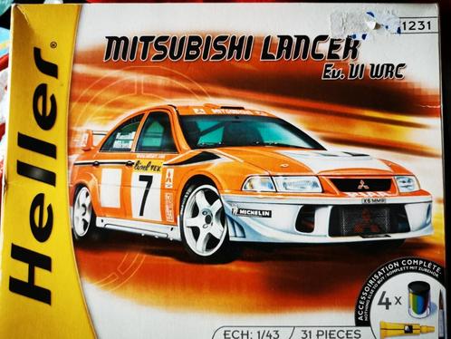 Mitschibitsu lancer rally, Heller 1/43, Hobby en Vrije tijd, Modelbouw | Auto's en Voertuigen, Zo goed als nieuw, Auto, 1:32 tot 1:50