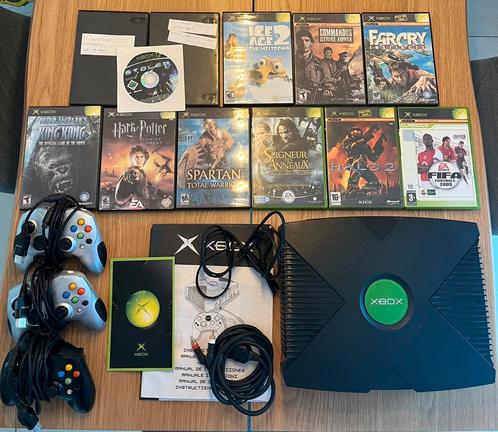 X box, Consoles de jeu & Jeux vidéo, Consoles de jeu | Xbox Original, Utilisé, Avec 2 manettes, Avec jeux, Enlèvement ou Envoi