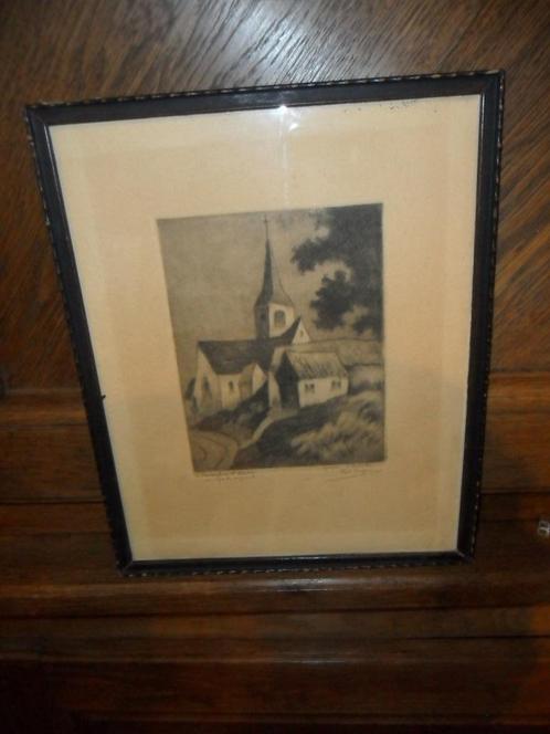 Ets van Pol Craps (Ukkel 1877- Drogenbos 1939), Antiek en Kunst, Kunst | Etsen en Gravures, Ophalen of Verzenden