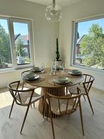 Verlengbare tafel met 6 stoelen, Huis en Inrichting, Ophalen, 100 tot 150 cm, Zo goed als nieuw, Vijf personen of meer